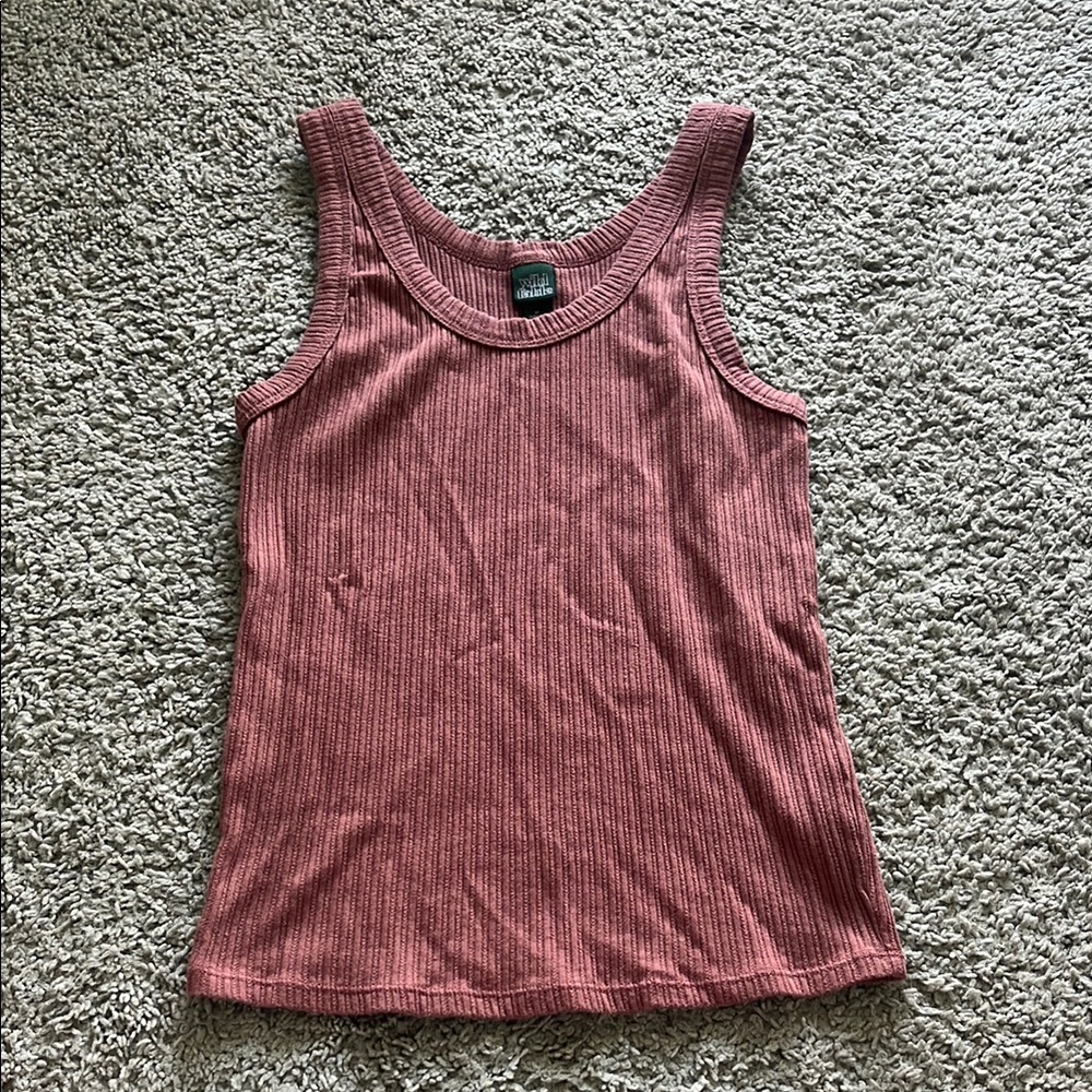 Wild Fable Ribbed Pink Tank Top